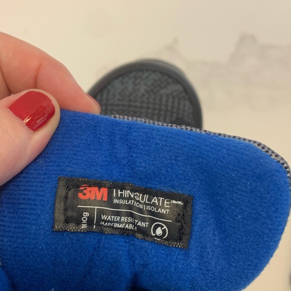 Quest 3M Thinsulate Kids Winter Snow Boots Water Resistant Blue Black Size 5 - Picture 6 of 13